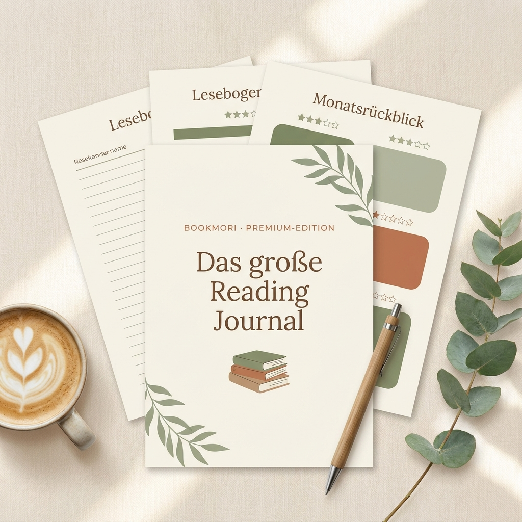 Das große Reading Journal Bookmori — 130 Seiten PDF zum Ausdrucken