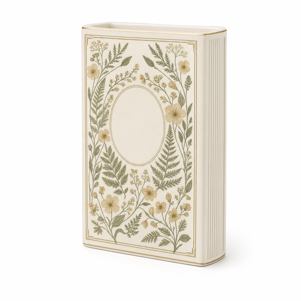 Vase Livre BookMori — Crème Herbier