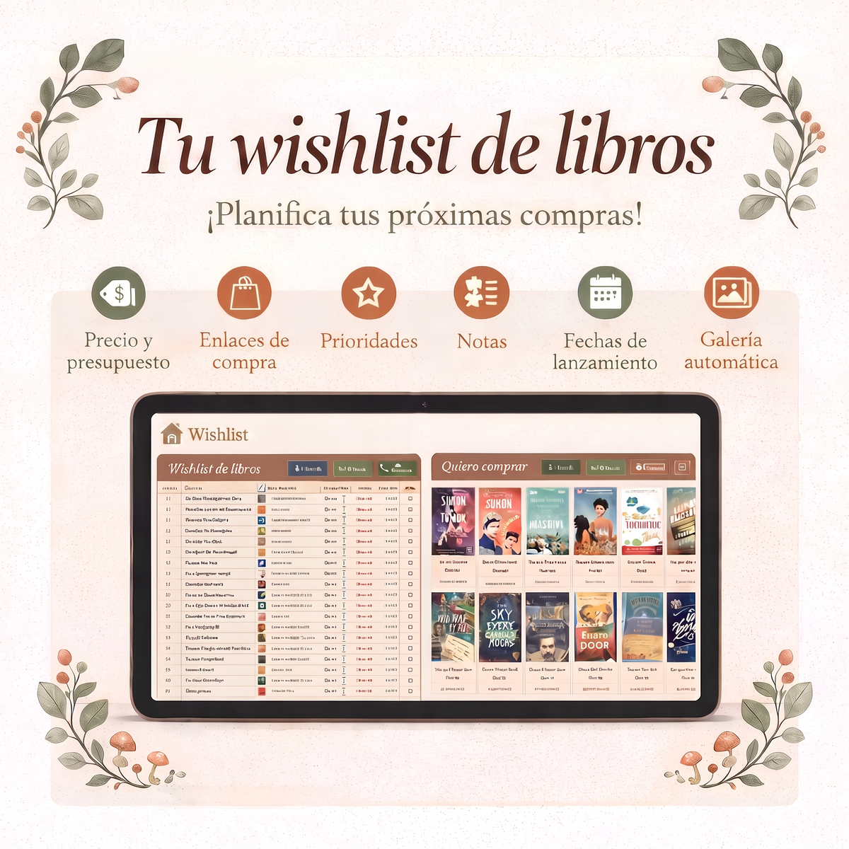 Tu wishlist de libros