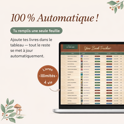 100% automatique — tu remplis une seule feuille