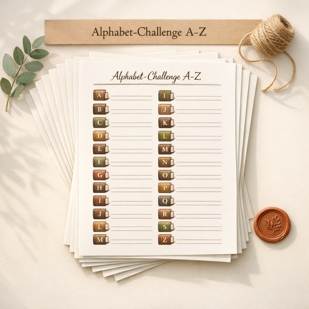 Alphabet-Challenge A-Z Bookmori