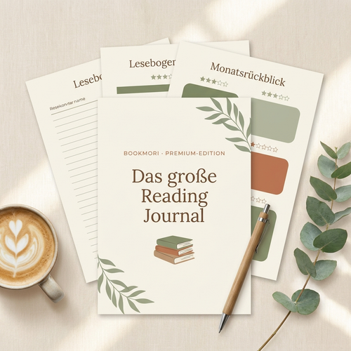 Das große Reading Journal Bookmori — 130 Seiten PDF zum Ausdrucken