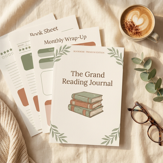 The Grand Reading Journal by Bookmori — 130 printable pages PDF