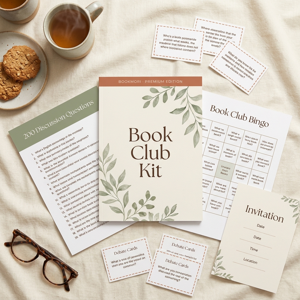 Book Club Kit by Bookmori — 200 questions and templates PDF