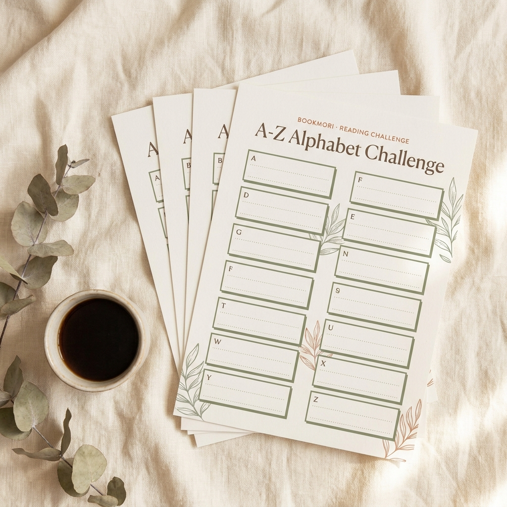 A-Z Alphabet Challenge by Bookmori — printable PDF