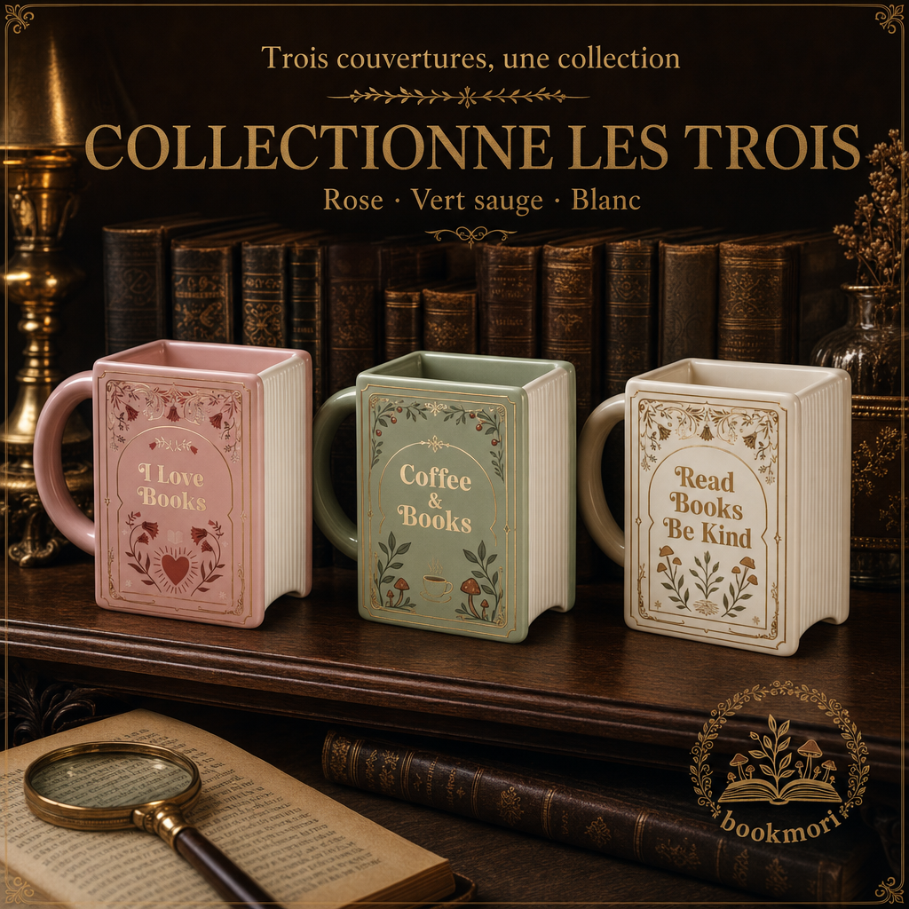 Mug Livre BookMori — collectionne les trois